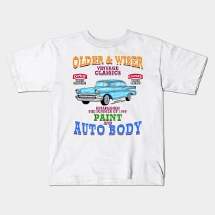 Older & Wiser Autobody Classic Car Hot Rod Novelty Gift Kids T-Shirt